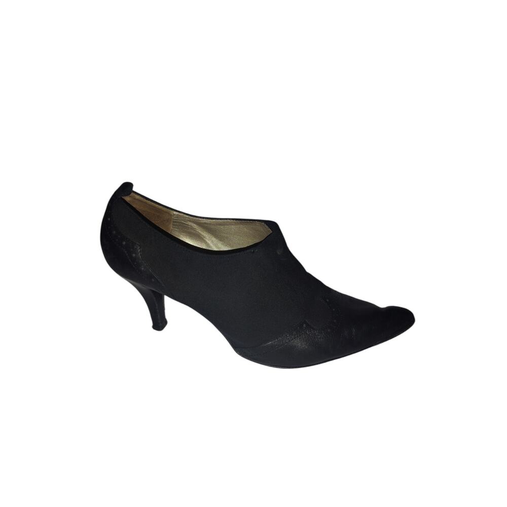 Arturo Chiang Black Leather Shootie Ankle Bootie Comfort Work Office Womens 9